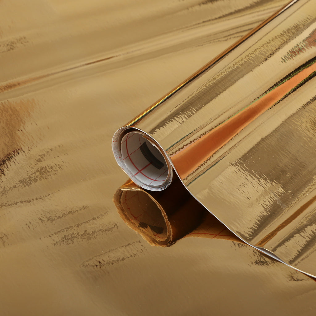 D-C FIX METTALIC GLOSS GOLD SELF ADHESIVE VINYL FILM WRAP 1.5m