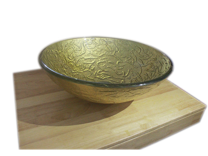 LUXURY GOLDEN GLASS BASIN SINK WASH BOWL Product No.  ZK 202