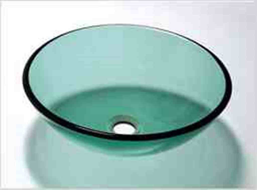Designer Aqua green round circle glass basin sink Product No. ZK702
