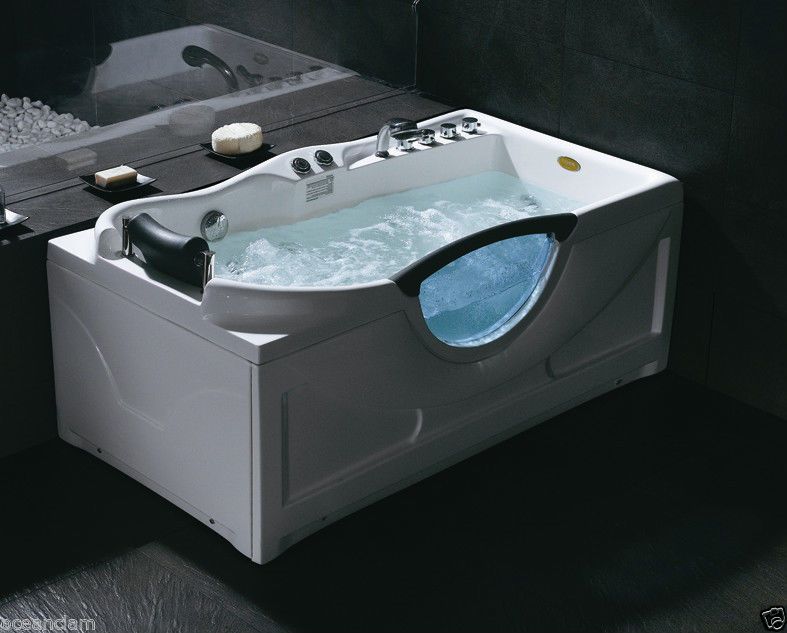 MASSAGE acrylic bathtub spa tap hand shower water lights jets AK 606R