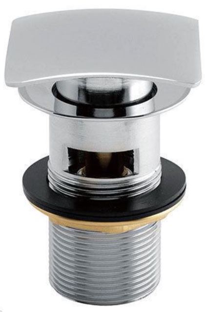 Pop Up Waste Square brass chrome plated Slotted push clic clac  AK 44